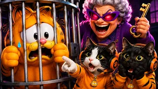 ¡LA ABUELITA ATRAPA AL GATITO GARFIELD EN ROBLOX! ¿PODRÁN MIS GATOS SALVARLO?
