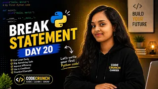 Stop Loops Instantly Learn the break Statement in Python Day 20 100 Days Interview Questions