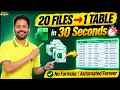 I Combined 20 Excel Files in 30 Seconds No Formula No Macro Just One Tool in Excel