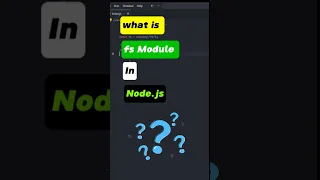What is fs Module in Node js Create File Using writeFile in 60 Seconds
