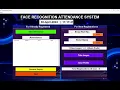 Face Attendance Recognition System Python OpenCV and Tkinter