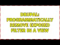 Drupal Programmatically remove exposed filter in a view