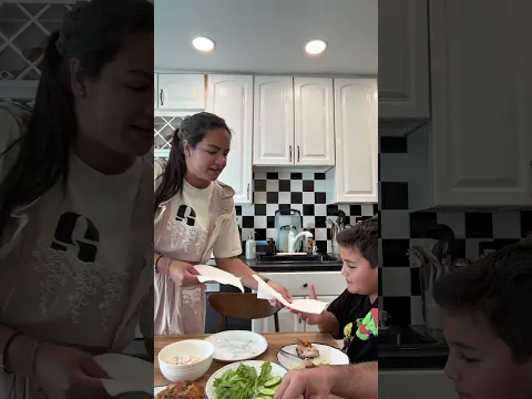 When She Is Finally Sits Down to Eat 🤣