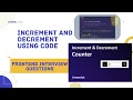 How to make increment and decrement using html and CSS Counter on button click in JavaScript htm
