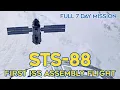 STS-88 First ISS Assembly Mission - Full Mission Shuttle Zarya Space Station AI upscale