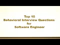 Top 10 Behavioral Interview Questions for a Software Engineer