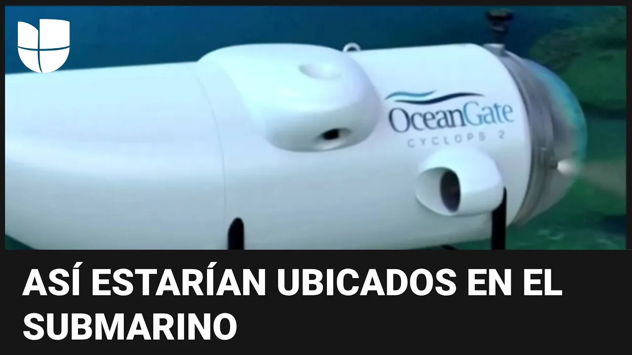 Con poco espacio: así pudieran estar ubicados los ocupantes del Titán, el sumergible desaparecido