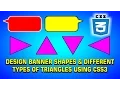 How to Design Banner Shapes Different Types of Triangles Using CSS3 Web Design Tutorial