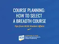 Course Planning Breadth Courses