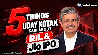 Uday Kotak at the Jio Platforms IPO Press Conference in Mumbai