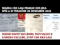 SEGERA CAIRKAN SALDO DI KKS TERAKHIR 28 DESEMBER 2025❗️2 STATUS INI CEK LAGI \u0026 YG EXCLUDE STOP CEK
