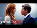 Donna Meets British Harvey Suits