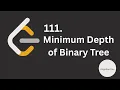 Minimum Depth of Binary Tree in JS include Dry Run 111 Tree Javascript Leetcode - Easy