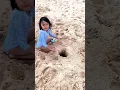 Beach surprise for family