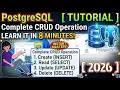 How to Configure PostgreSQL 2026 Update SQL Programming pgAdmin 4 GUI Detail CRUD Operation