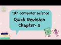 Quick Revision Chapter-5 Python Variables and Operators 12th Computer Science part 1