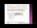 Tutorial 17 Decision Control Structure in Java - II BLUEJ FOR 9th