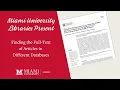 Finding the Full-Text of Articles in Different Databases