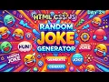 How to create a Random Joke Generator using API In Tamil HTML CSS JS Day 24
