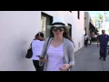 Danielle Panabaker walking on Bedford in Beverly Hills
