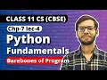 Python Fundamentals Barebones of Program Chapter 7 Class 11 Python Class 11 Computer Science