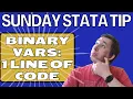 Generate Binary Variables in 1 Line of Code Sunday Stata Tip
