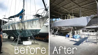 ⛵️Sailboat EXTREME makeover!! [after 22 years on the hard] (Part 1) LTP#099