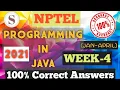 Programming in Java WEEK-4 Quiz assignment Answers 2021 NPTEL