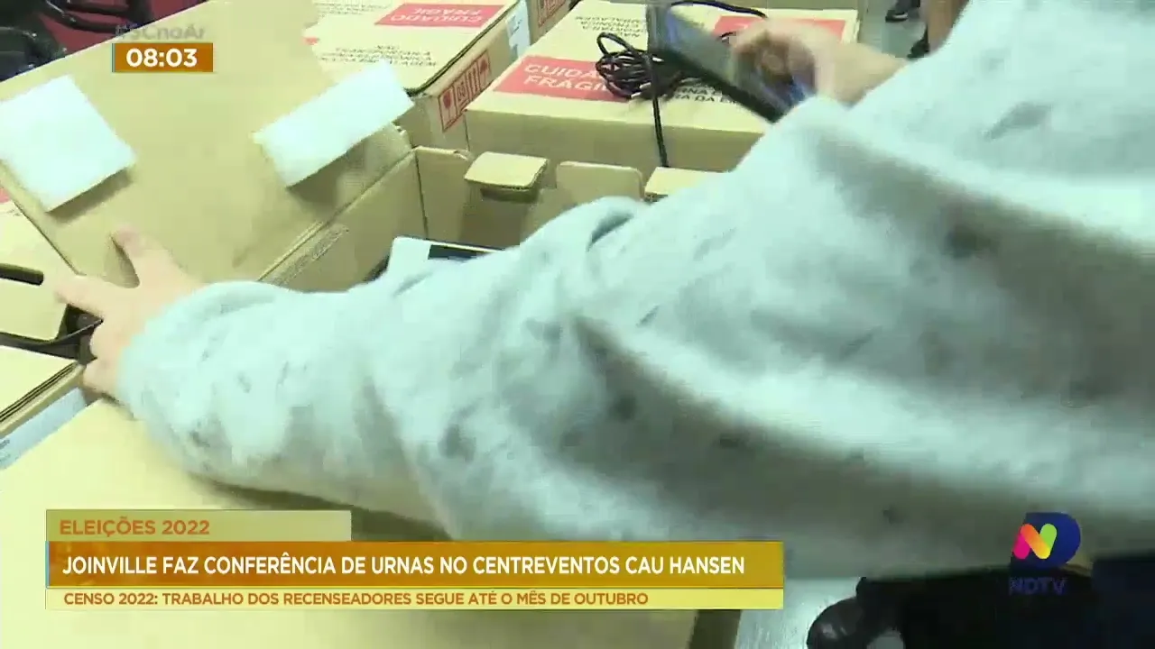 Em Joinville, a conferência das urnas é realizada no Centreventos Cau Hansen