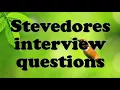 Stevedores interview questions
