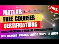 MATLAB Free Online Courses with Certificate Image Processing Wireless Communication More