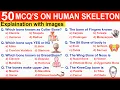 MCQ on Human Skeleton System MCQ S Quiz on Skeleton Bones Mcq on skeletal system aiims
