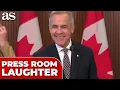 Download Lagu HILARIOUS MOMENT: Mark Carney BURSTS into LOUD LAUGHTER over journalist’s 'document'