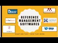 Reference Management Softwares Most Preferred Research Bibliography
