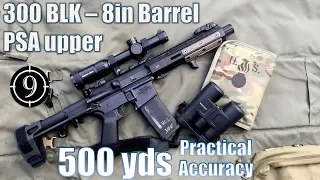 PSA 300BLK upper 8in barrel the Dirt Squirrel to 500yds Practical Accuracy