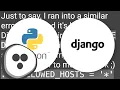 What could cause a Django error when debug False that isn t there when debug True