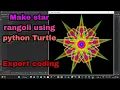 Make star rangoli using python Turtle Star rangoli 2023 expertcoding3624