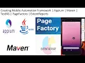 Creating Mobile Automation Framework Appium Maven TestNG PageFactory ExtentReports