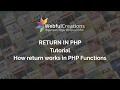 How PHP return works PHP Tutorial Webful Creations