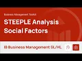 STEEPLE Analysis - Social Factors IB Business Management