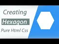 Creating a Hexagon with CSS CSS Shape Hexagon CSS tutorial Pure Html Css