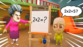 Bebo Çatlak Öğretmen Okulunda 😱 Scary Teacher Baby in Yellow