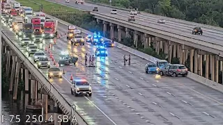 Crash involving reported death injuries shuts down southbound lanes of I-75 in Hillsborough County