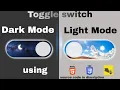 Animated mode toggle switch using CSS and js code in description
