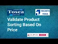 Tosca Training Validate the Product Sorting Based on the Price Selection