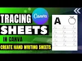 How to Create Worksheets in Canva Dotted Word Practice Sheets