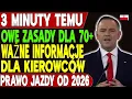 Lagu 🚨 Nowe polskie przepisy prawa jazdy dla osób powyżej 70. roku życia obowiązują od stycznia 2026 r. –