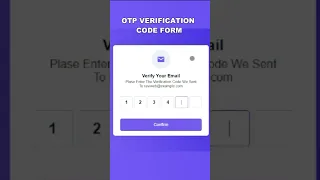 create otp verification code form using html css and javascript