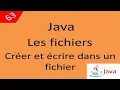 Java Cours 63 Une methode pour creer et ecrire dans un fichier