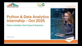 Python Data Analytics Internship Session 2 Python Variables Data Types Operators SASF
